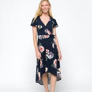 Floral high low sun dress